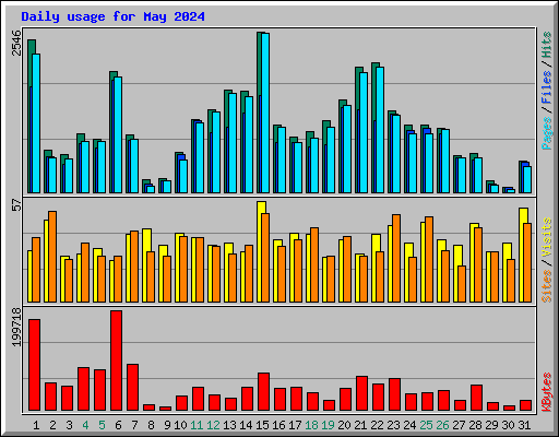 Daily usage for May 2024