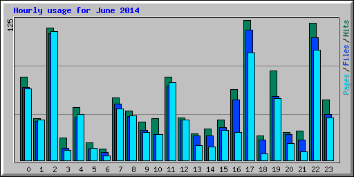 Hourly usage for June 2014