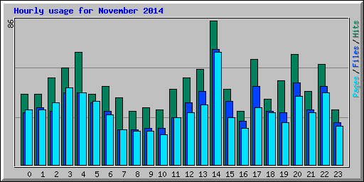 Hourly usage for November 2014