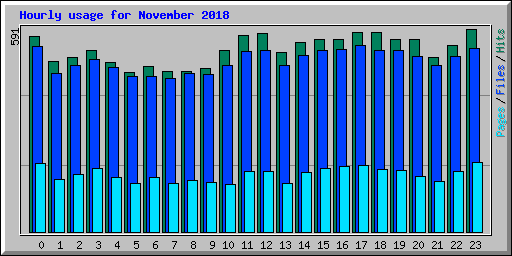 Hourly usage for November 2018
