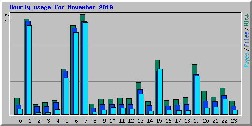 Hourly usage for November 2019