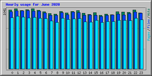 Hourly usage for June 2020