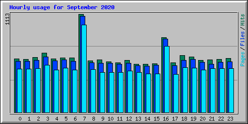 Hourly usage for September 2020