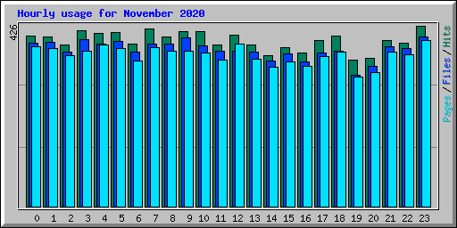 Hourly usage for November 2020