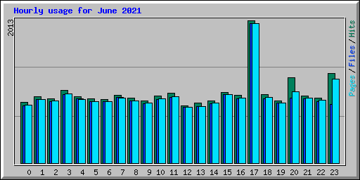 Hourly usage for June 2021
