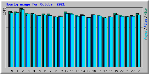 Hourly usage for October 2021