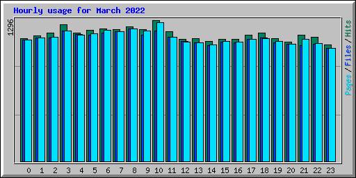 Hourly usage for March 2022