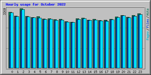 Hourly usage for October 2022