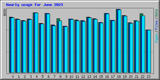Hourly usage for June 2023