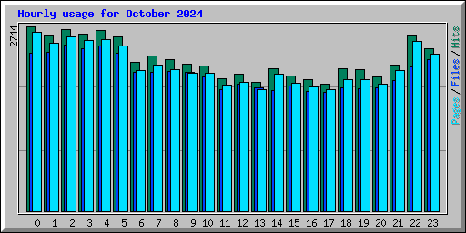 Hourly usage for October 2024