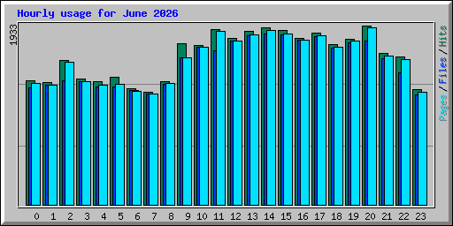 Hourly usage for June 2026