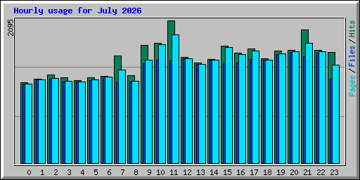 Hourly usage for July 2026